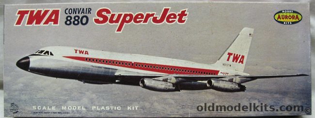 Aurora 1/103 Convair 880 SuperJet TWA, 384-198 plastic model kit